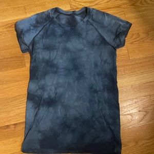 Blue and navy tie die lulu shirt